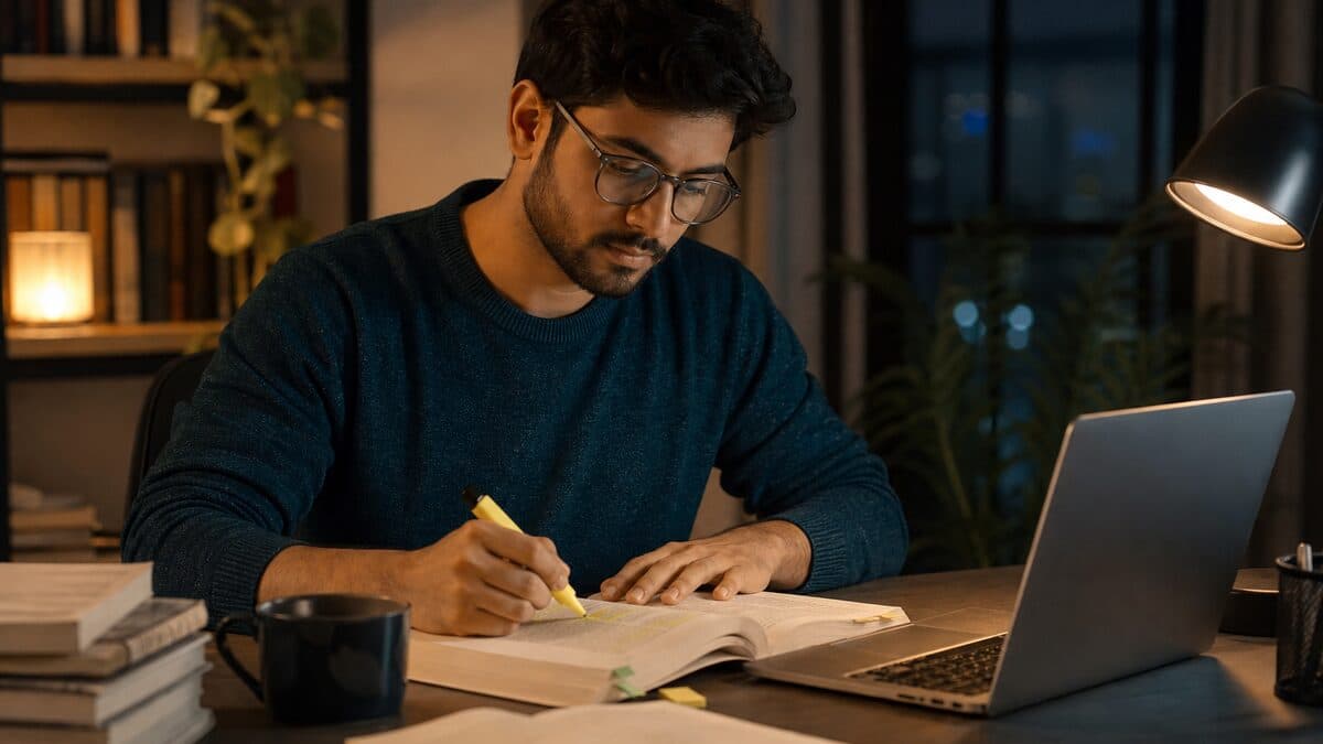 CPA candidate studying for a major exam
